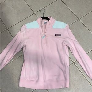 VINEYARD VINES quarter zip in pink